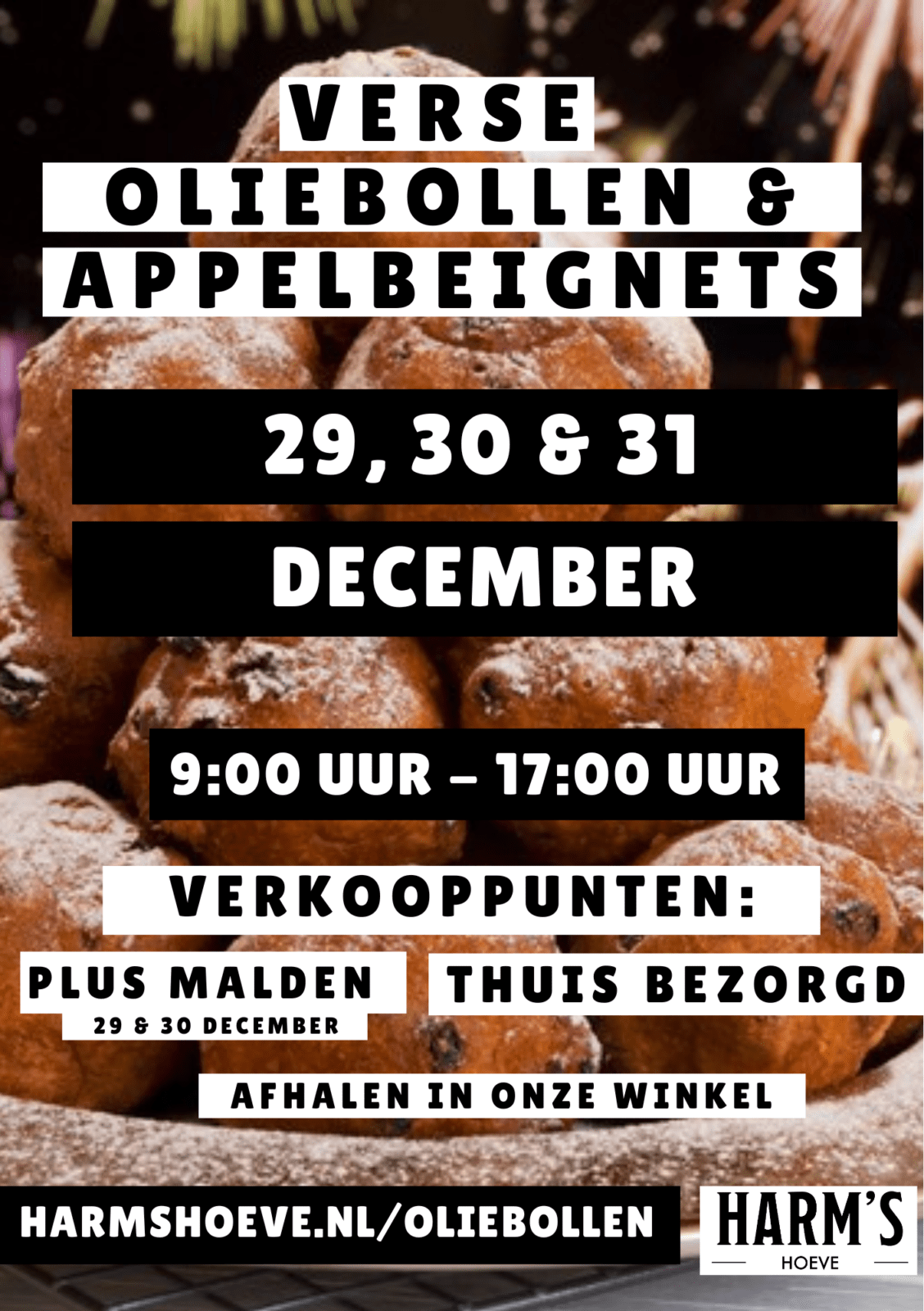 Verse oliebollen bestellen!